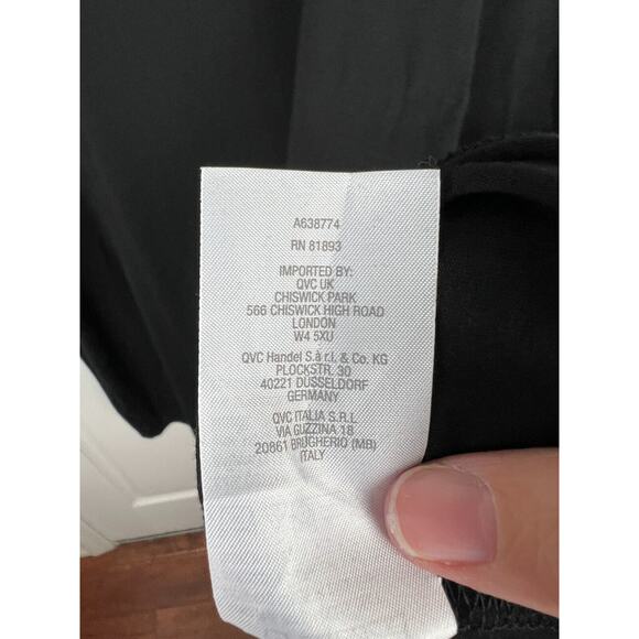 Susan Graver Weekend Essentials Cotton Modal Black Long Sleeve Tee 4X A638774 - Picture 6 of 8